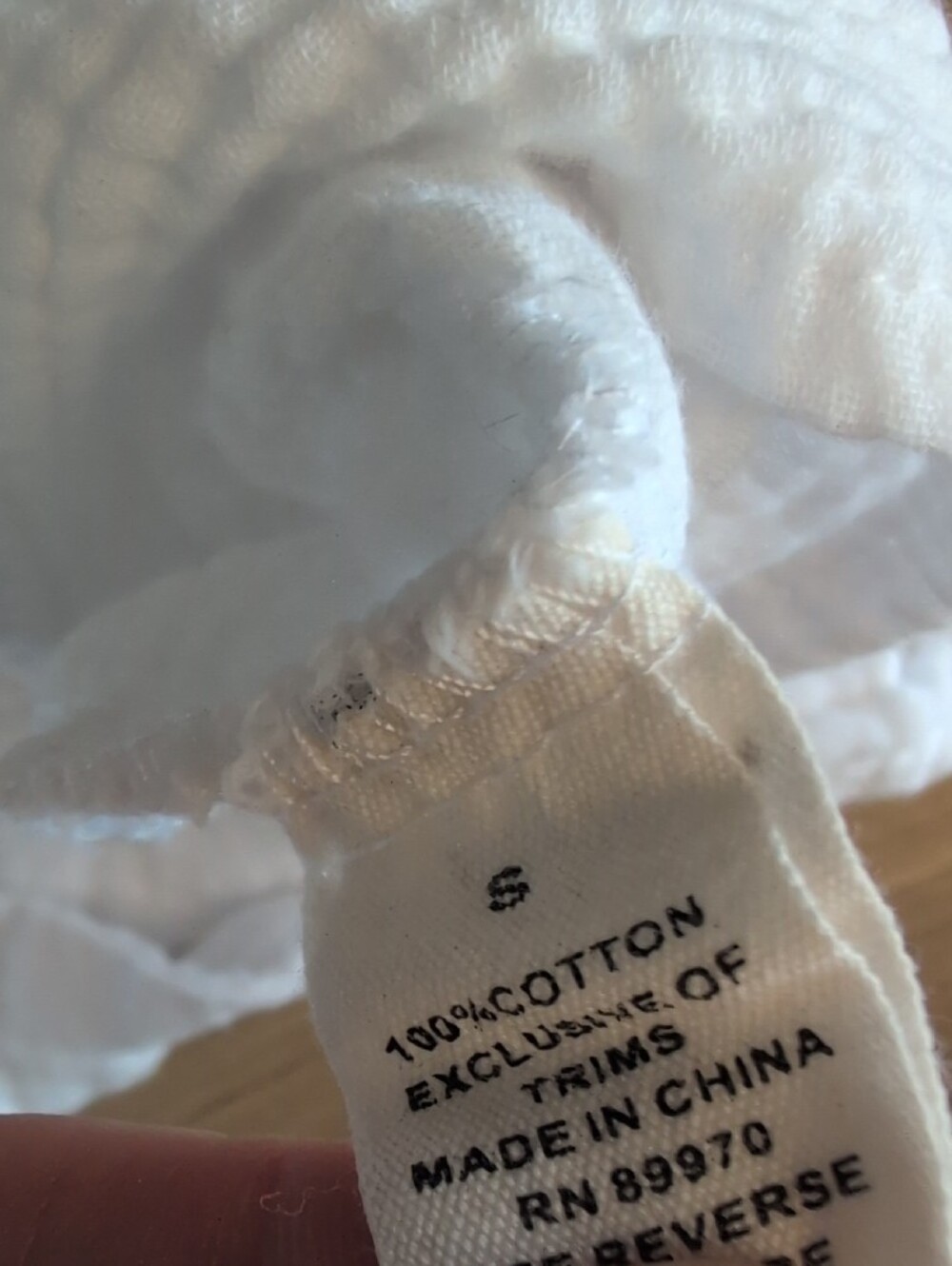 Love Notes White Cotton Gauze Cropped Button-Down Shirt S    838A - Picture 5 of 5